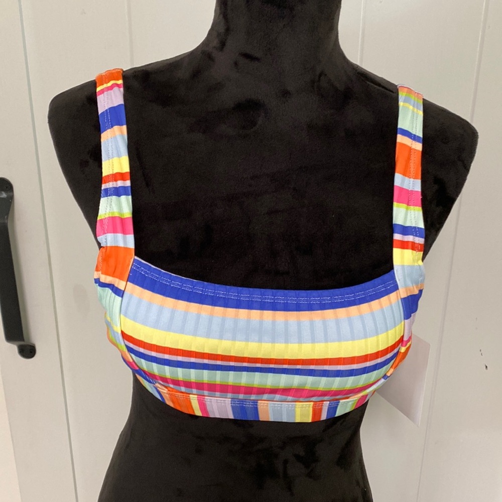 California Sunshine Striped Bikini Top